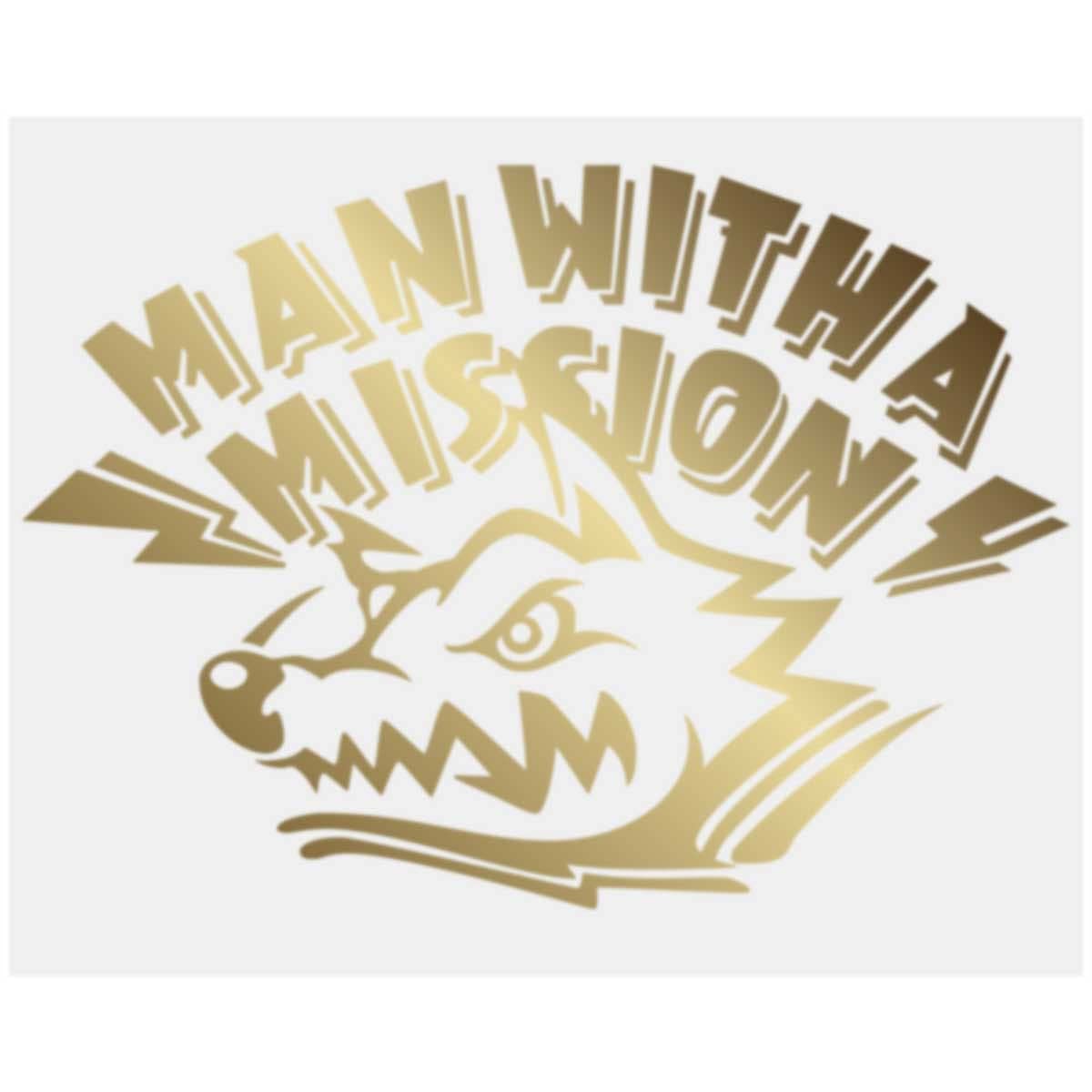 Amazon | MANWITHMISSIONマンウィズ ステッカー (ゴールド) | シール